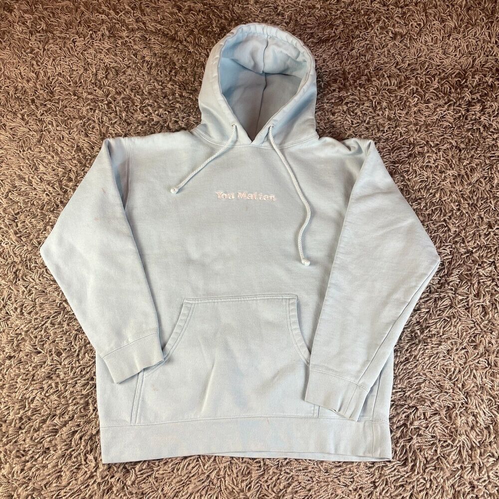 You Matter Demetrius Harmon Hoodie Mens Large L Blue Sweatshirt Logo Pullover